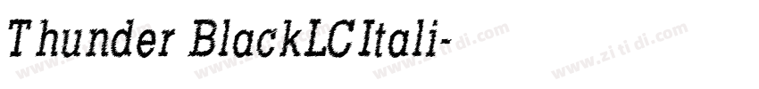 Thunder BlackLCItali字体转换